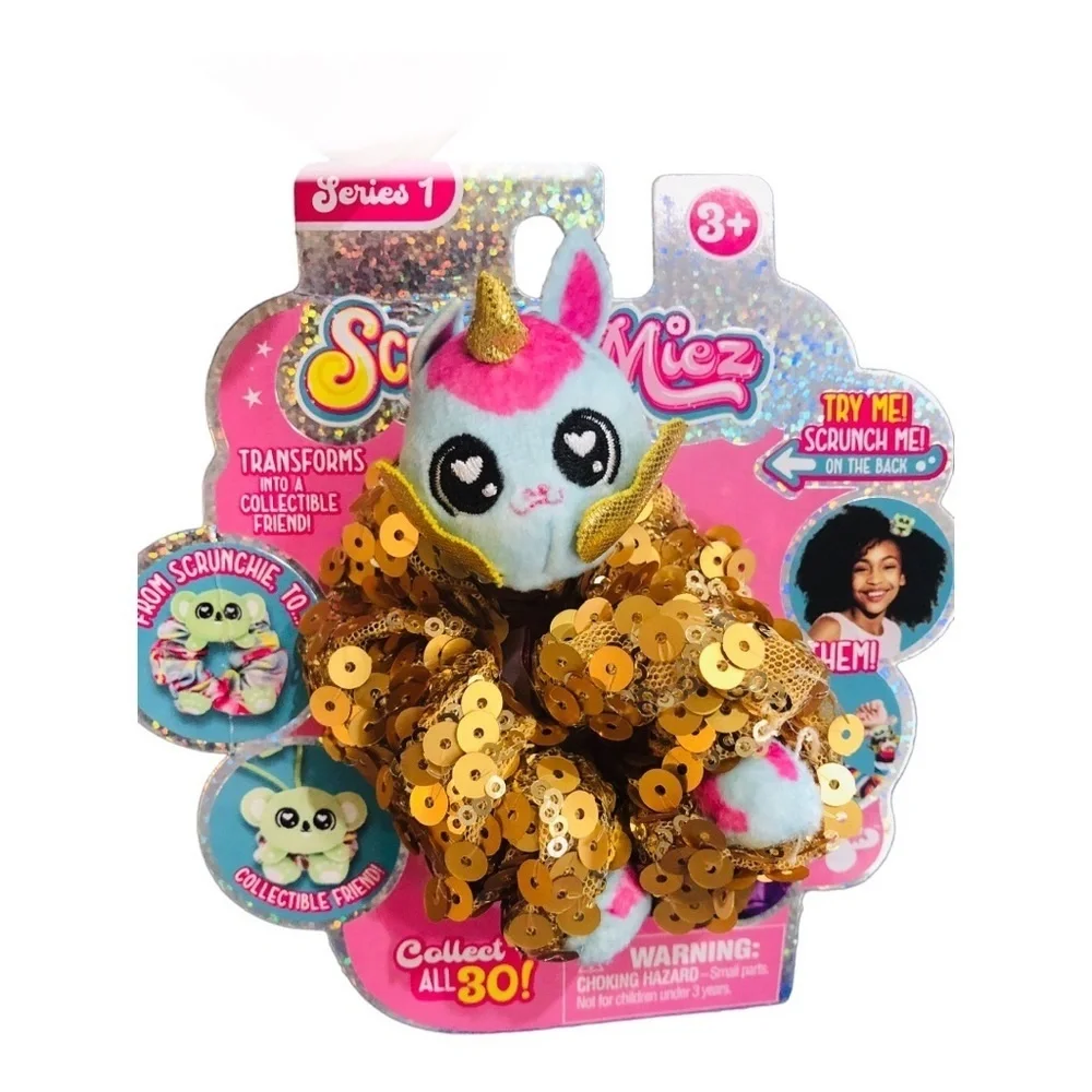 2‎ pack Scrunchmiez sequin unicorn Roxanne and blue pink Lola new